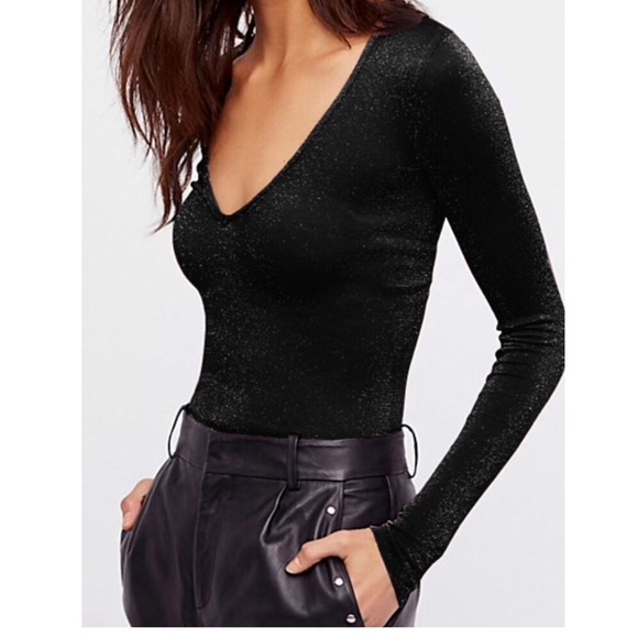 Free People Tops - Free People | NWOT Sparkle Deep V Top